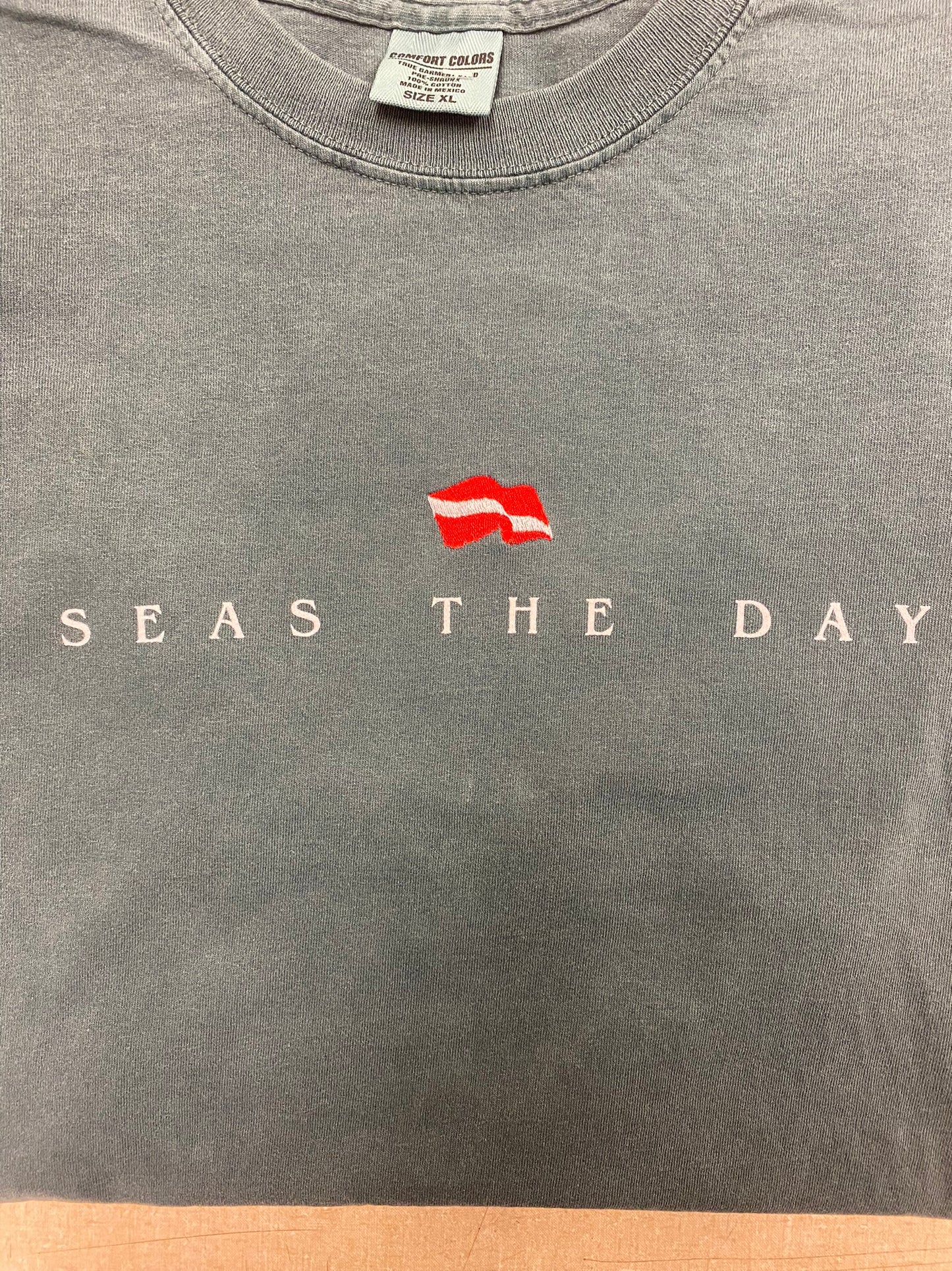 Seas The Day Embroidered T-Shirt